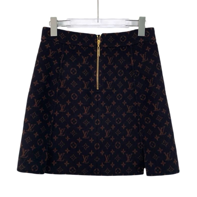 Louis Vuitton Louis Vuitton Brown presbyopic full print skirt Size 33" - 2 Thumbnail