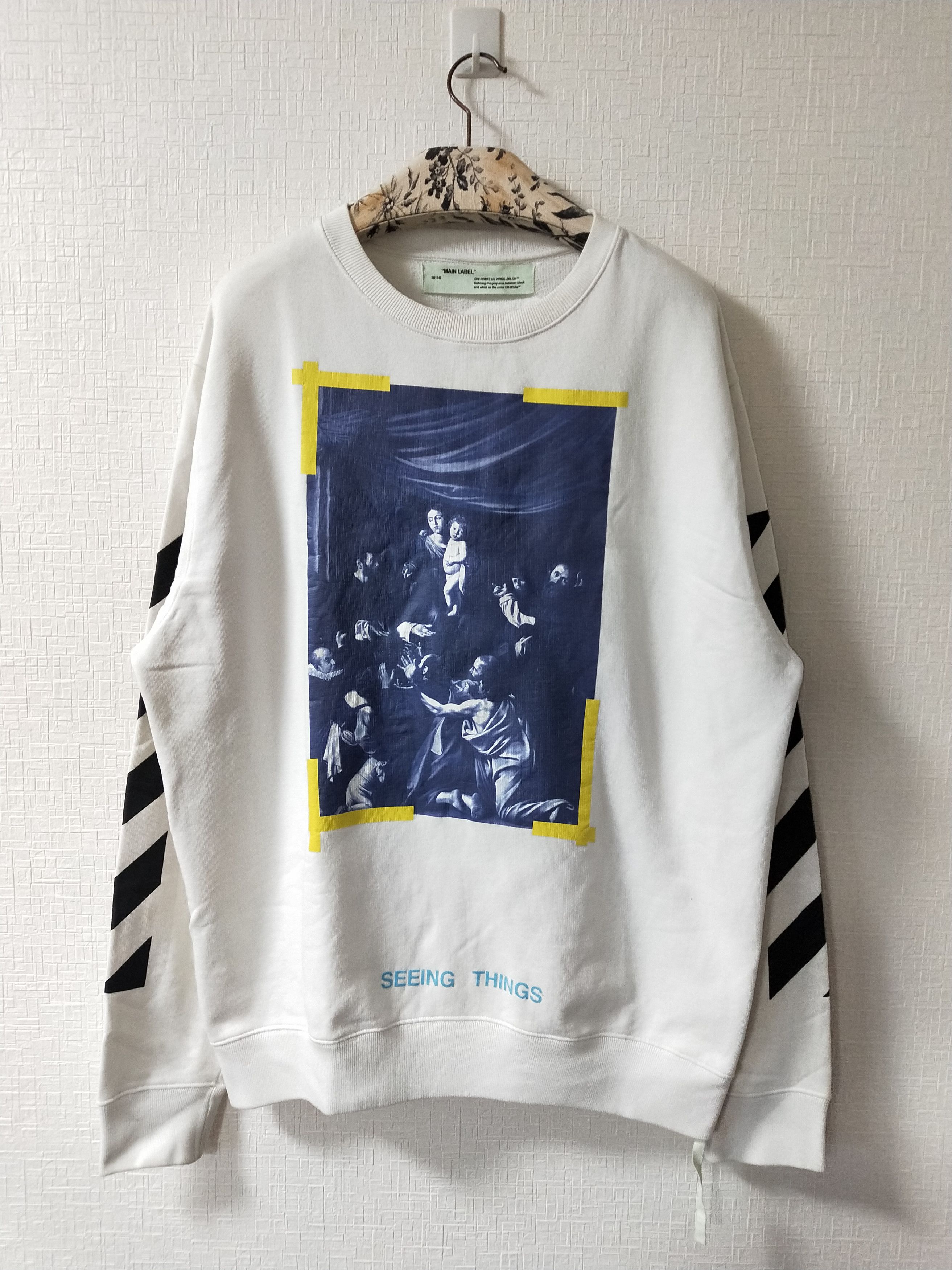 Off-White Off-White Diagonal Caravaggio Sweatshirt Size US L / EU 52-54 / 3 - 1 Thumbnail
