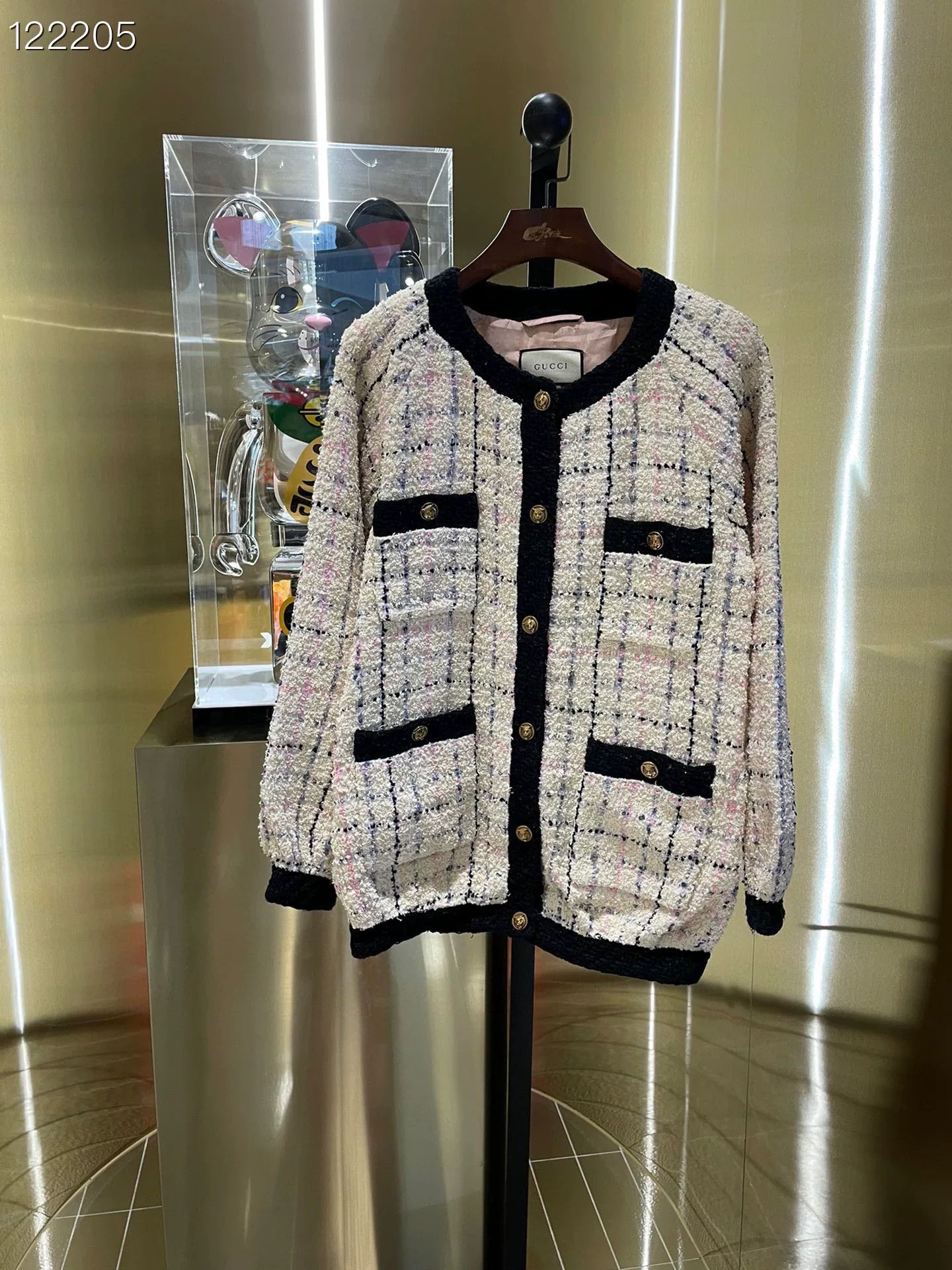 Gucci Gucci Tweed Small Silhouette Coat Size S / US 4 / IT 40 - 1 Thumbnail