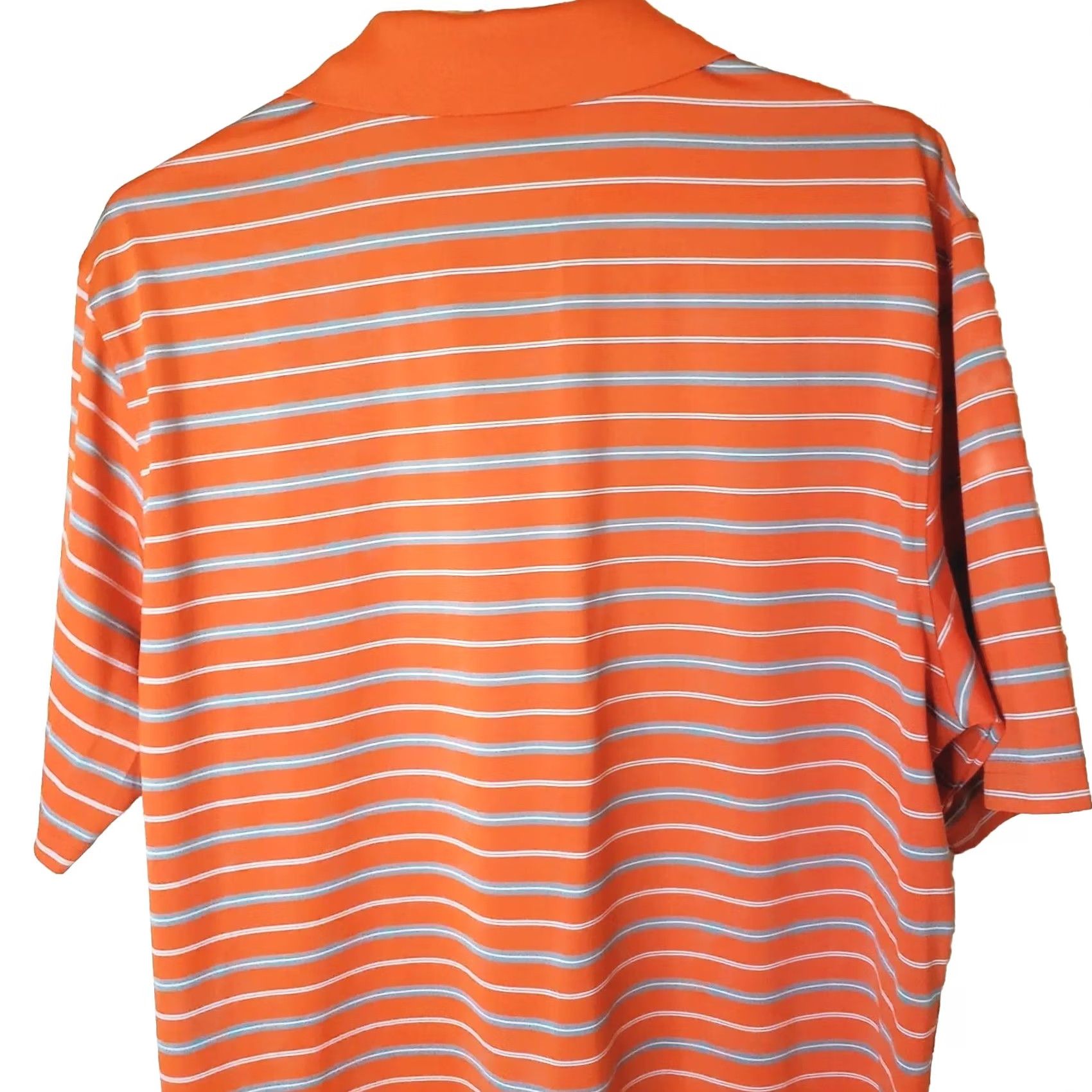 Vintage Walter Hagen Polo Shirt Men L Golf Short Sleeve Orange Striped Polyester Size US L / EU 52-54 / 3 - 7 Thumbnail