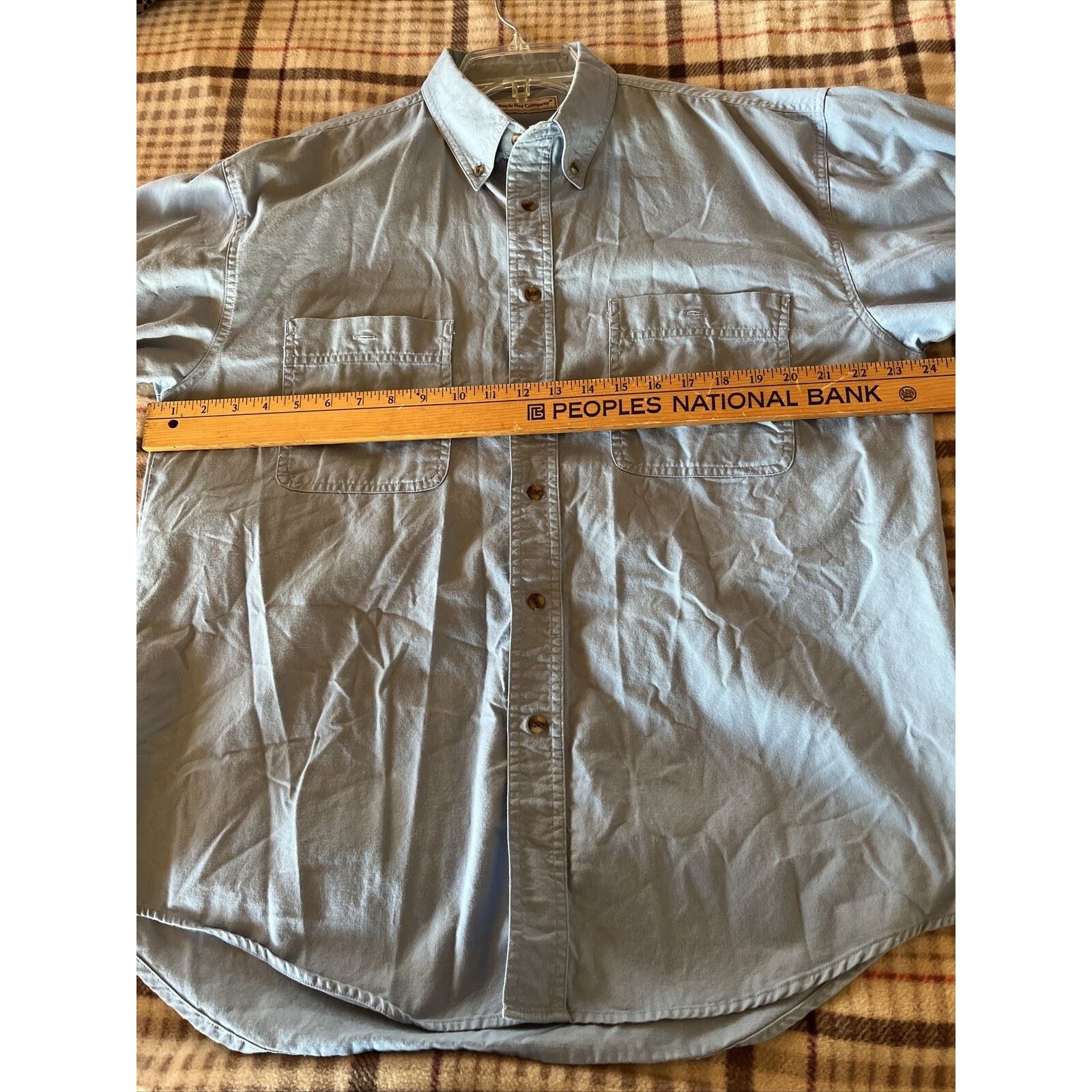 Bugle Boy Bugle Boy Company Vintage Men’s L Blue Button Cotton Shirt Size US L / EU 52-54 / 3 - 13 Thumbnail