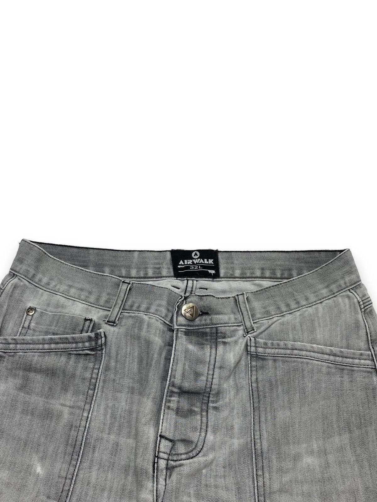 Jean Vintage AIRWALK Crazy Skater Grey Jeans Denim Y2K #2 Size US 32 / EU 48 - 6 Thumbnail
