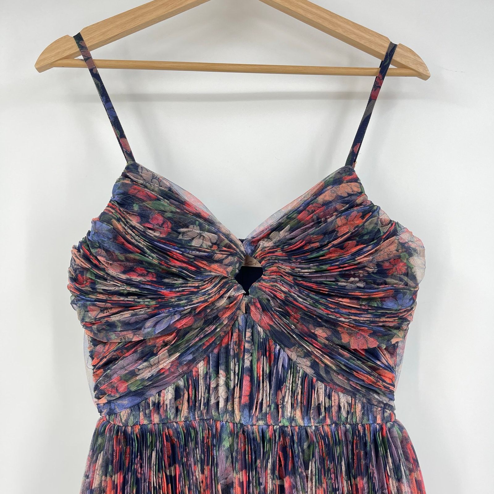 Hutch Hutch | NWT Rosey Gown Navy Tropical Garden Tulle Maxi 0 Size XS / US 0-2 / IT 36-38 - 8 Thumbnail
