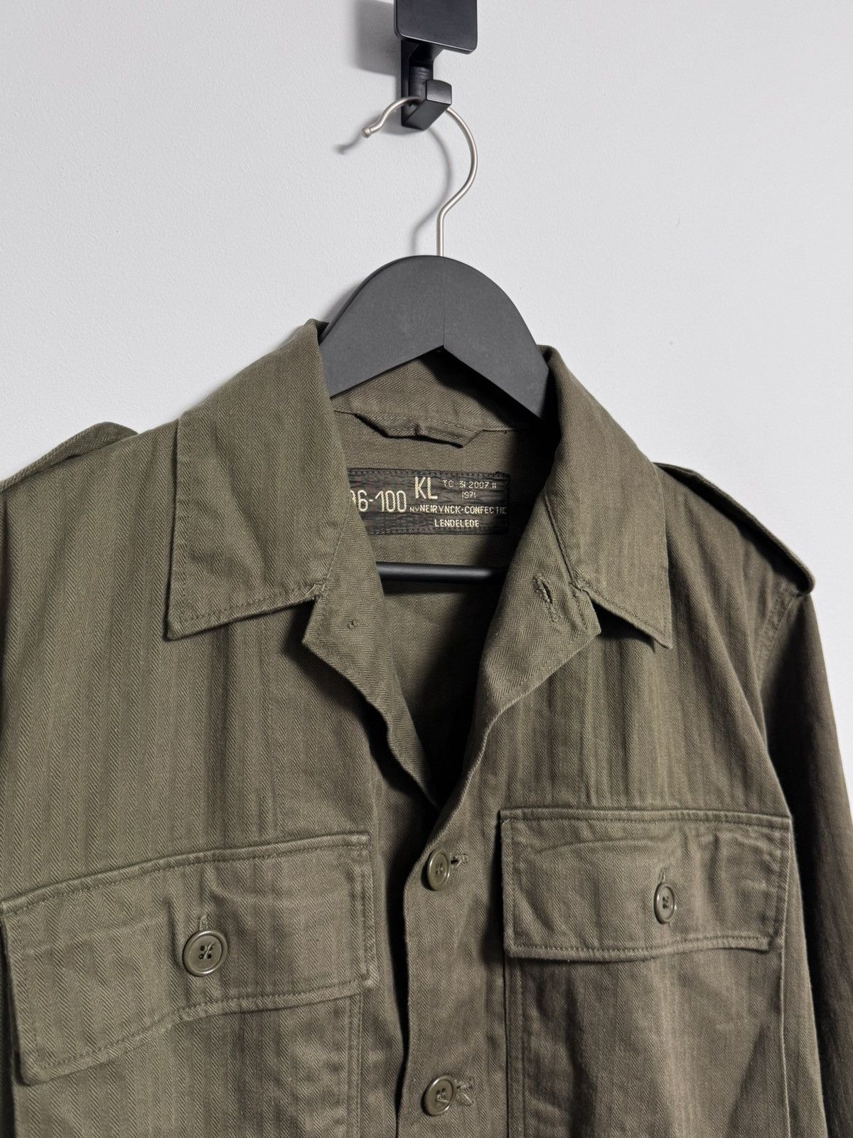 Vintage VINTAGE MILITARY HBT PVBA MONETEX LENDELEDE 96-100 Size US XL / EU 56 / 4 - 5 Thumbnail