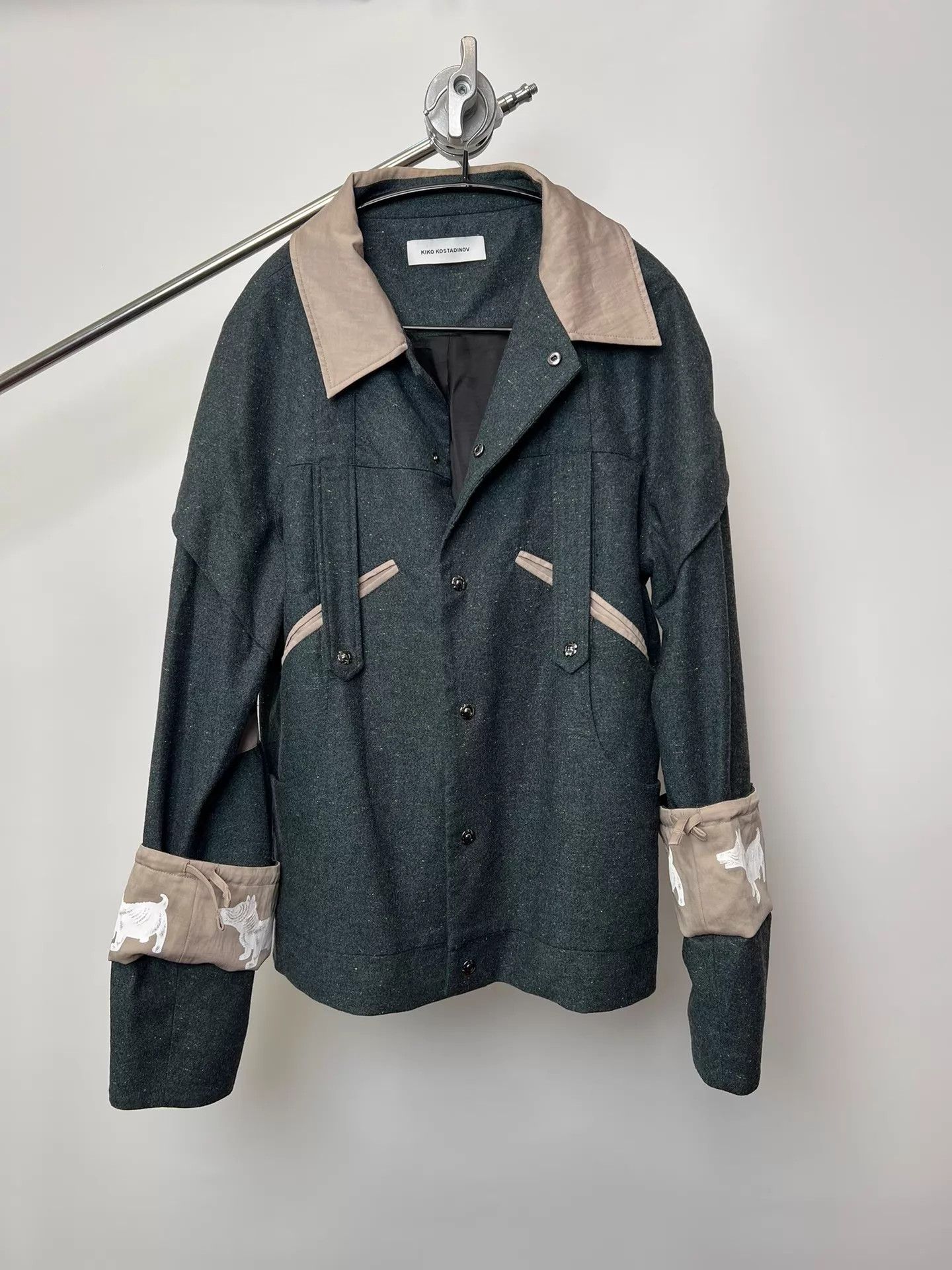 Kiko Kostadinov Kiko Kostadinov 22AW Deep Green Rose Button Wool Jkt Size US S / EU 44-46 / 1 - 2 Thumbnail