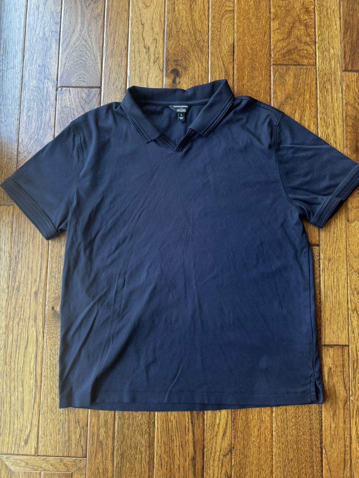 Banana Republic Banana Republic Luxe Johnny Collar Polo in Navy L Size US L / EU 52-54 / 3 - 2 Thumbnail