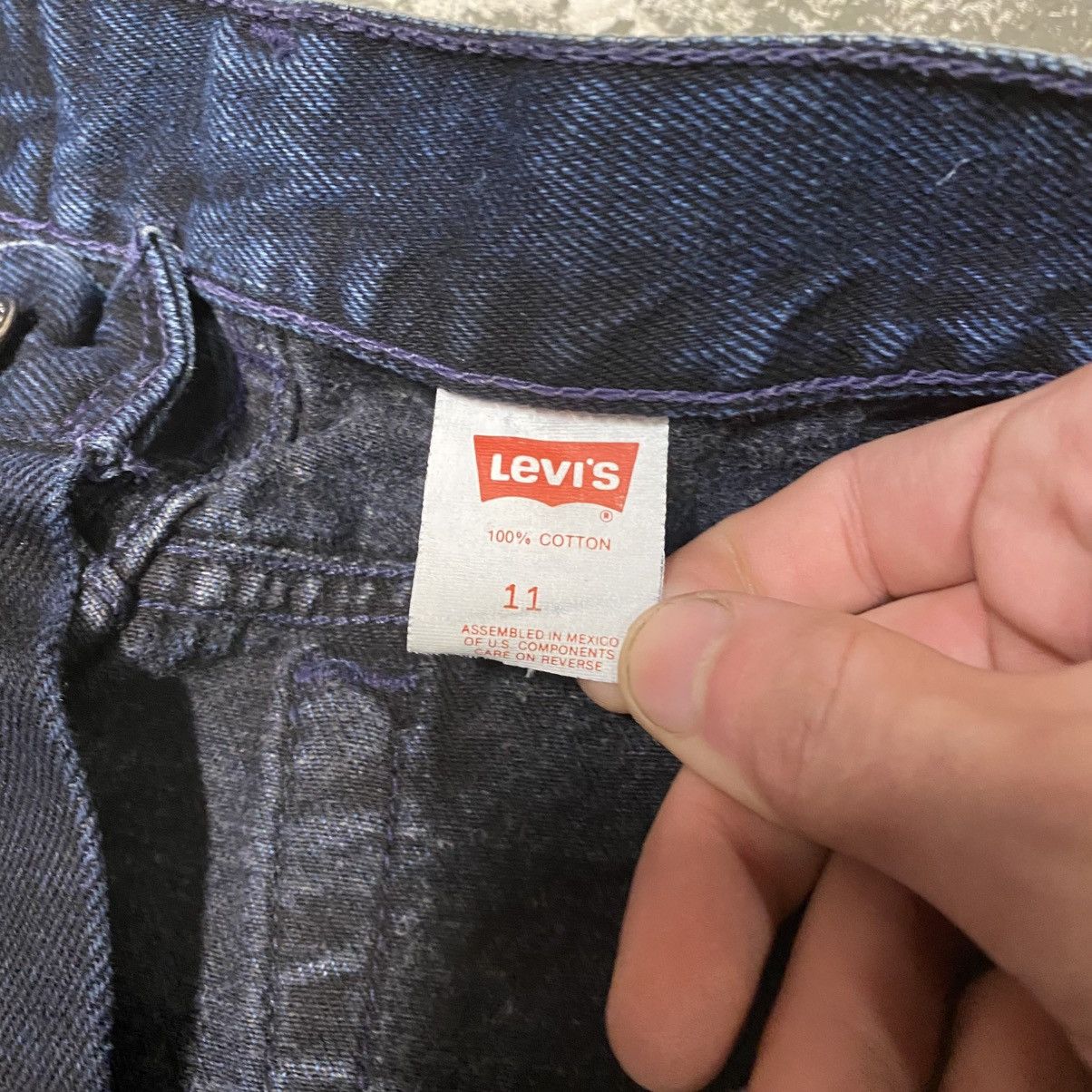 Levi's × Vintage Vintage Levi’s Silvertab 900 Series Navy Baggy Jeans 90s Size US 26 / EU 42 - 3 Thumbnail