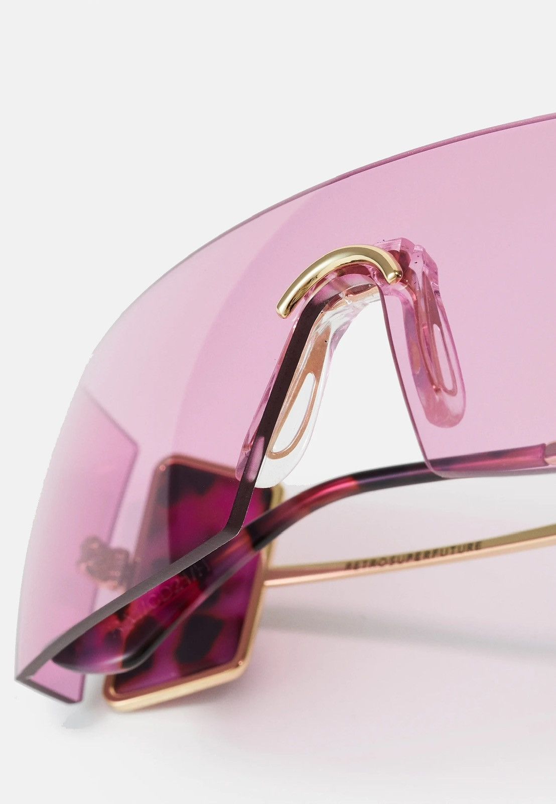 Retrosuperfuture !DS!SS23 Retrosuperfuture RA1 Pianeta Pink Shield Sunglasses Size ONE SIZE - 4 Thumbnail