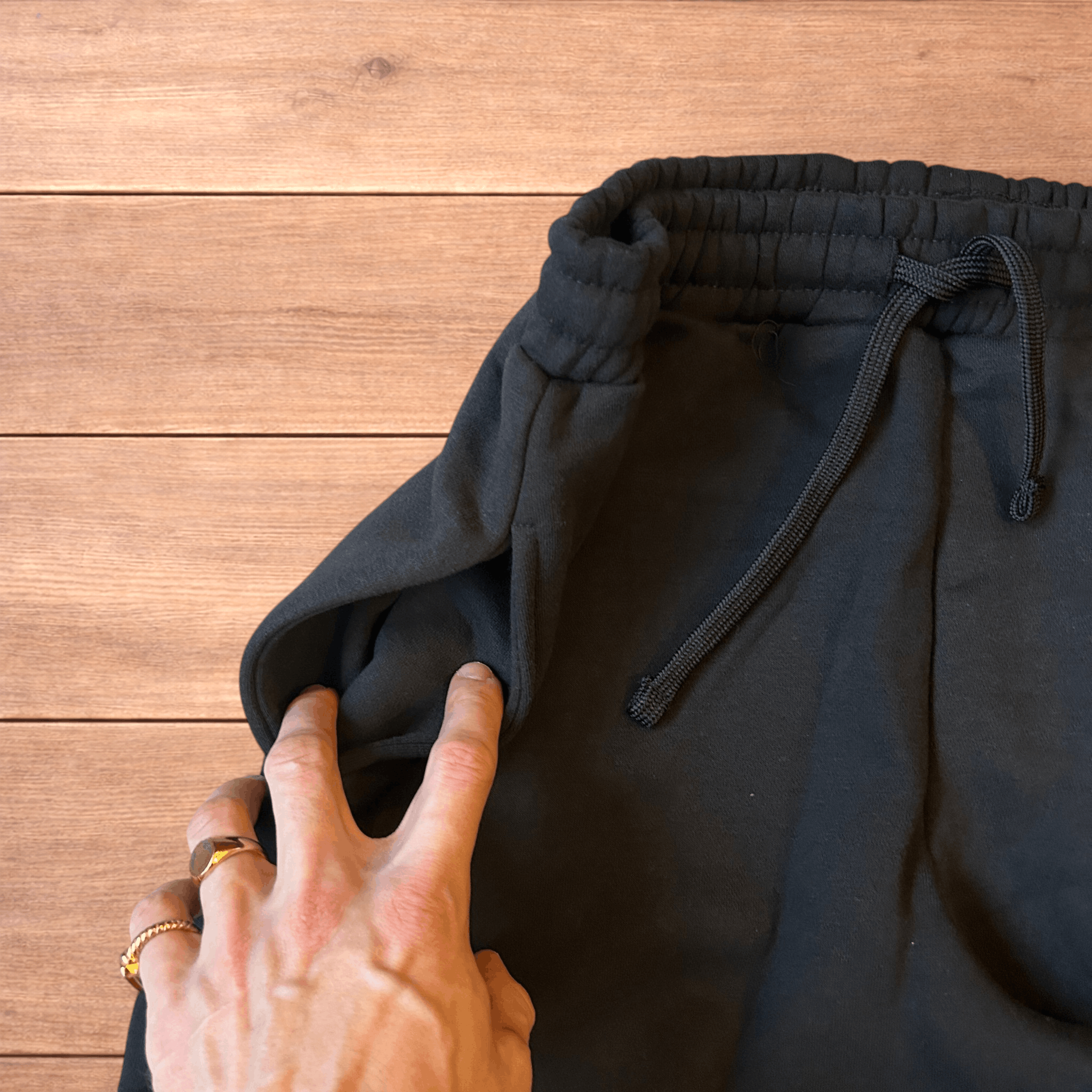 Japanese Brand Baggy wide leg Korean joggers in black. Size US 36 / EU 52 - 5 Thumbnail