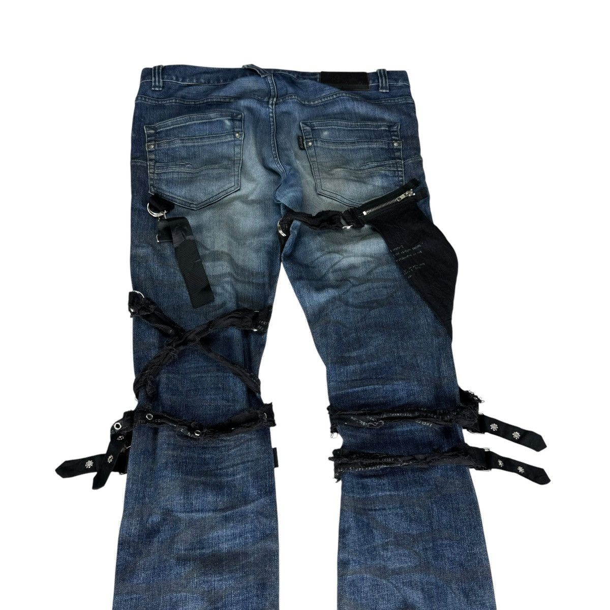 If Six Was Nine 🌟TORNADO MART BONDAGE FLARE DENIM PANTS Size US 34 / EU 50 - 9 Thumbnail