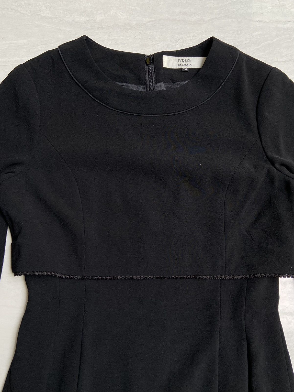 Balmain IVOIRE De BALMAIN Black Dress Size XS / US 0-2 / IT 36-38 - 9 Thumbnail