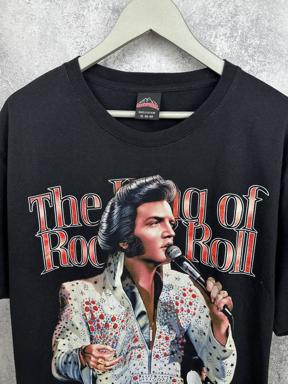 Vintage Rock Tees Elvis Presley "The King of Rock & Roll" T-Shirt Size US XL / EU 56 / 4 - 4 Thumbnail