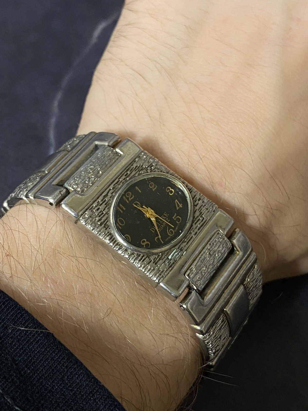 Japanese Brand Y2K De Luxe Textured Grunge Watch Size ONE SIZE - 3 Thumbnail