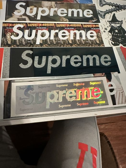 Supreme reflective box store logo