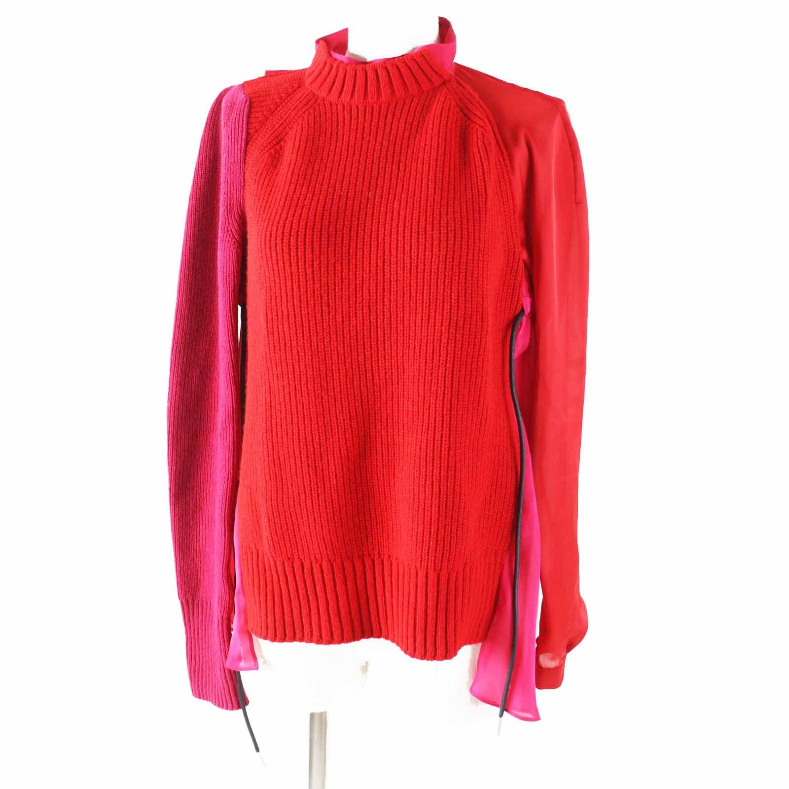 Sacai Sacai Sacai 21-05830 Wool Polyester Long Sleeve Knit Blouse Others Tops 21-05830 DUTY FREE for USA Size ONE SIZE - 1 Thumbnail