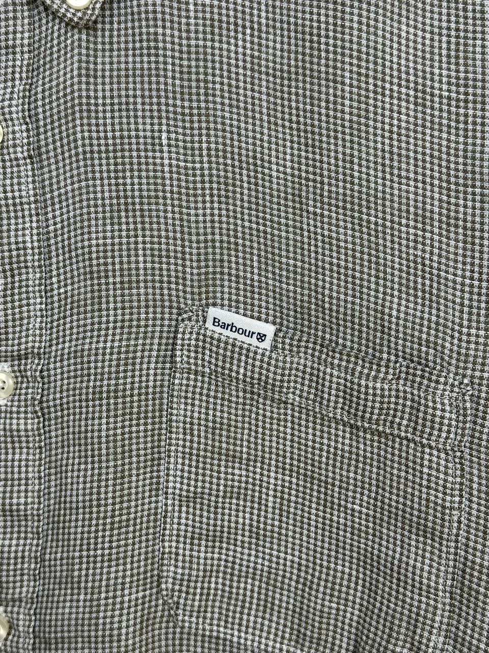 Barbour Barbour 100% Linen Tailored Fit Button-Down Shirt Check Size US XL / EU 56 / 4 - 11 Thumbnail