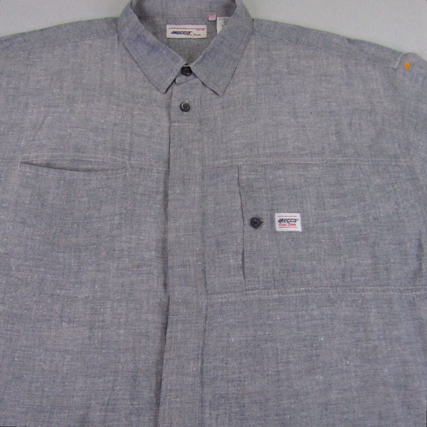 Vintage VINTAGE Mecca Shirt Mens 2XL Gray Button Up Linen Blend Camp Casual Y2K Size US XXL / EU 58 / 5 - 5 Thumbnail