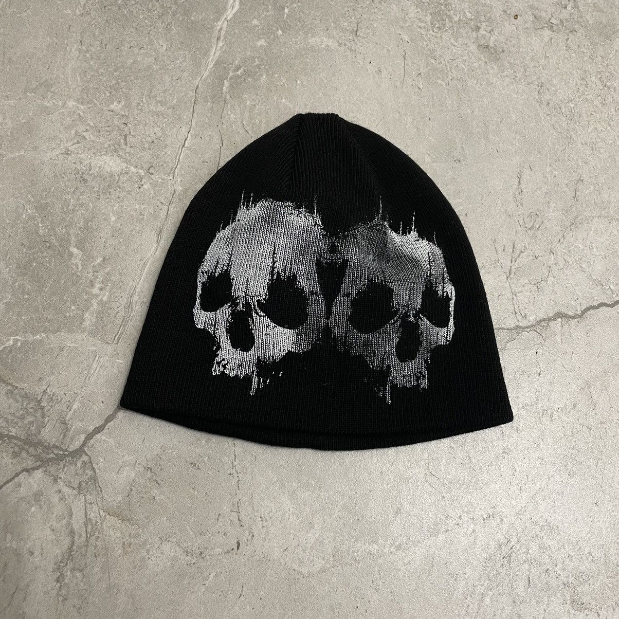 Other Beanie Hat y2k skull and forest pattern alt grunge gorp core Size ONE SIZE - 1 Thumbnail