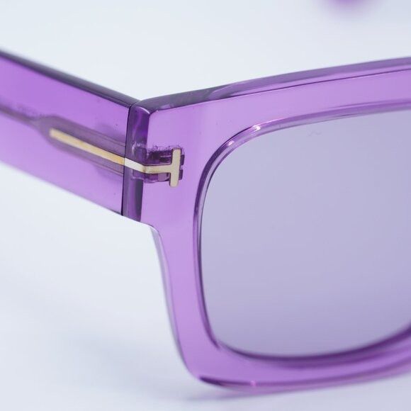 Tom Ford Tom Ford FT0711 81Y Fausto Sunglasses Violet Square Frame Size ONE SIZE - 9 Thumbnail