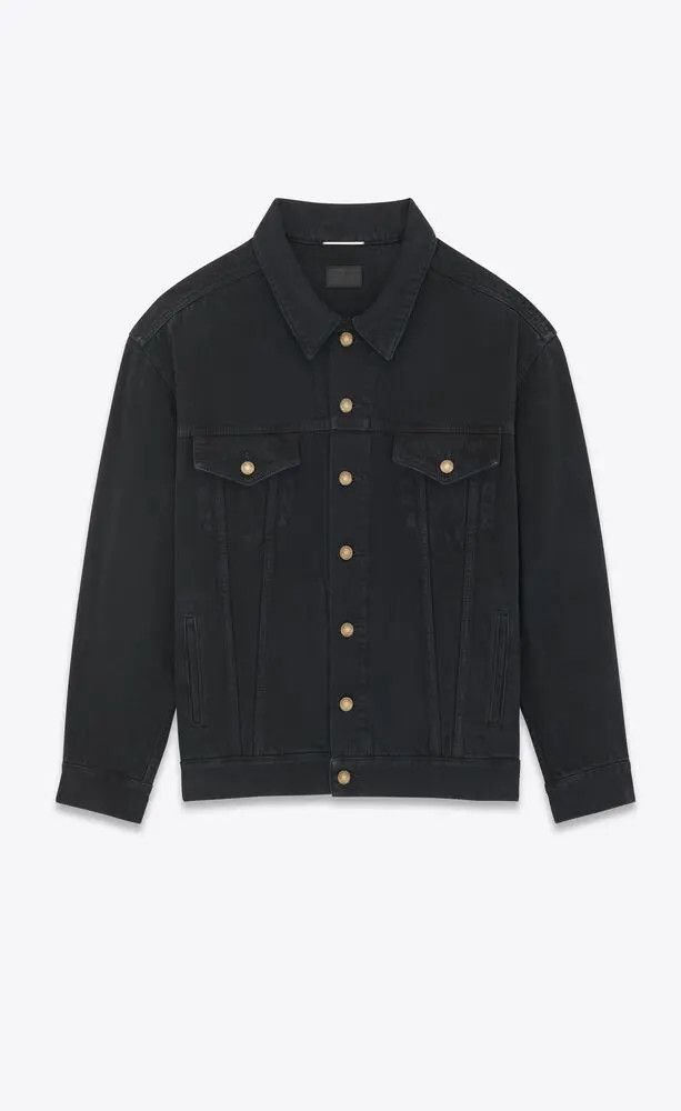 Saint Laurent Paris o1tp1o0125 Classic Jacket In Worn in Black Size S / US 4 / IT 40 - 1 Thumbnail