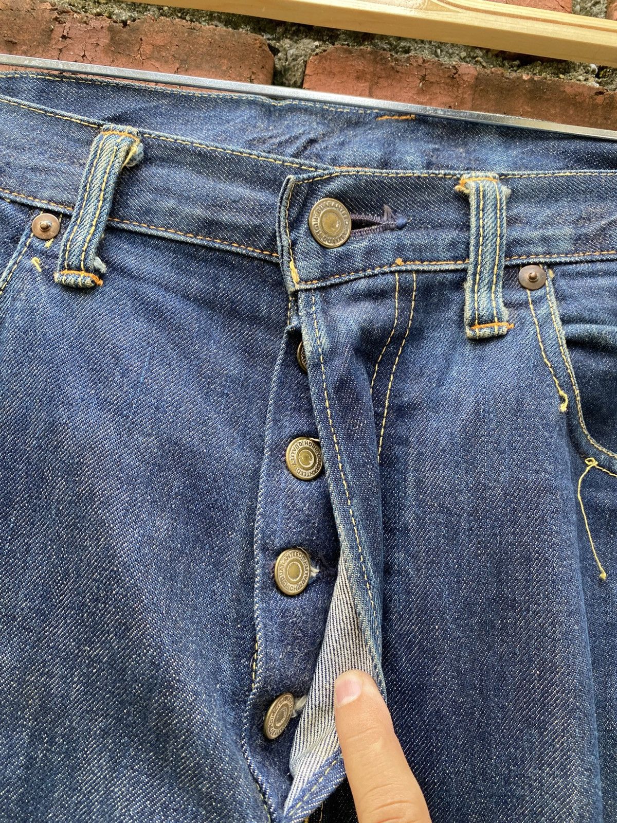 Studio D'Artisan W37x31 studio d artisan redline buckle back denime Size US 37 - 3 Thumbnail