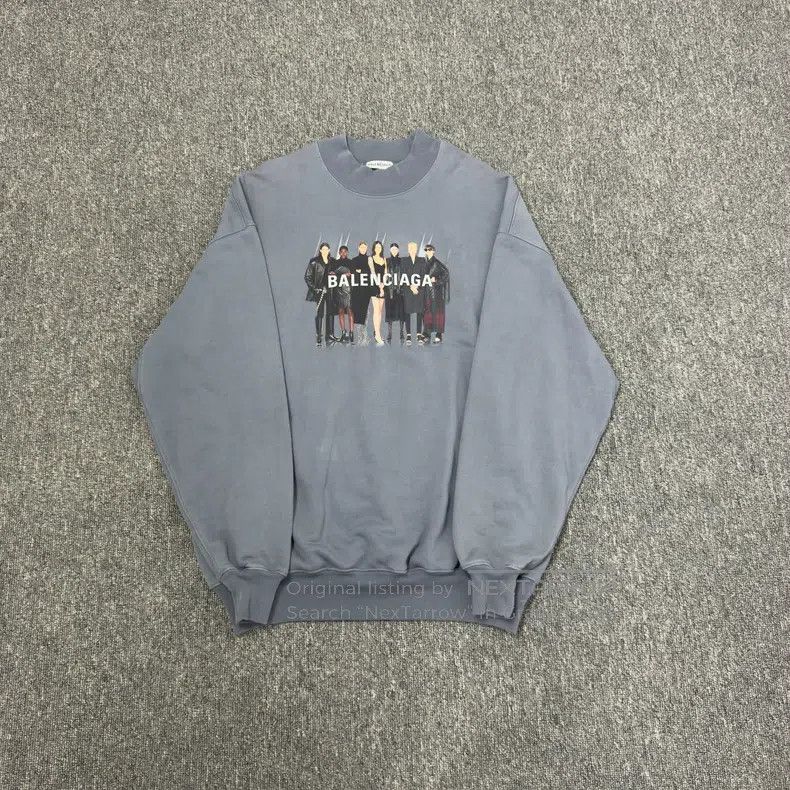Balenciaga Balenciaga Haze Blue Portrait Hoodie Size US XS / EU 42 / 0 - 1 Thumbnail
