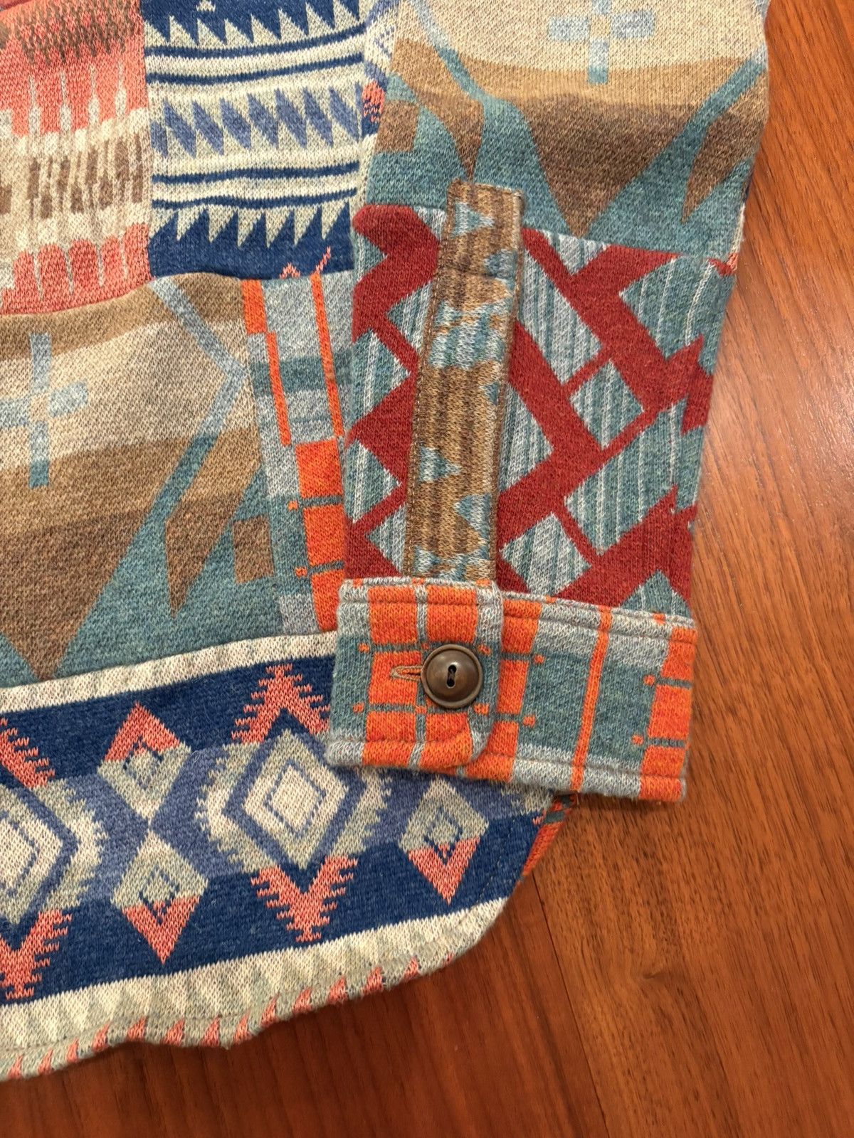 RRL Ralph Lauren RRL DOUBLE RL RALPH LAUREN PATCHWORK KNIT SHIRT SMALL Size US S / EU 44-46 / 1 - 2 Thumbnail
