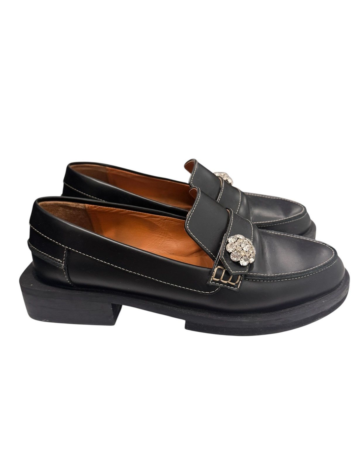 Ganni Ganni Black Loafer Size US 8 / IT 38 - 1 Thumbnail