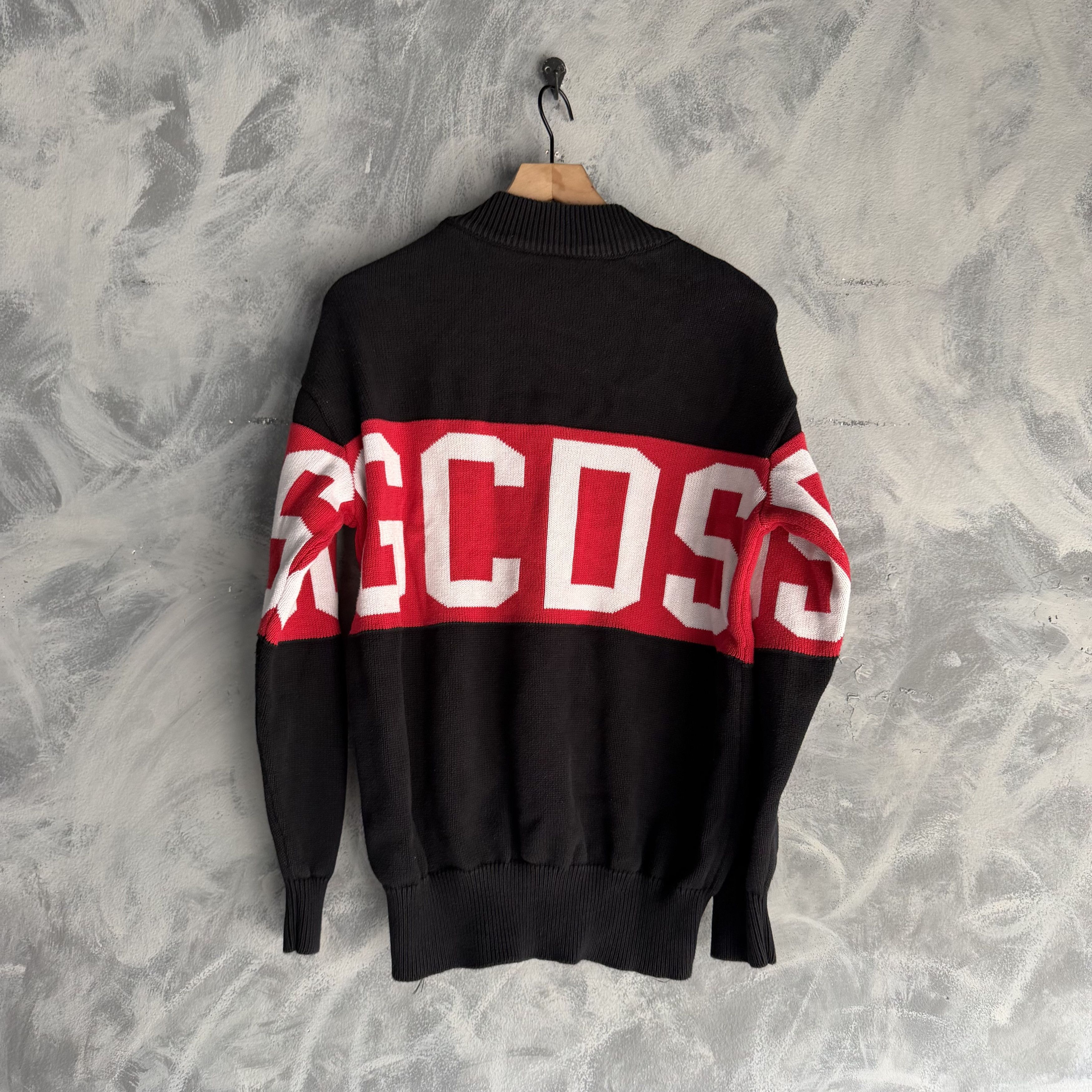 GCDS GCDS Logo Band Knit Sweater Mens Merino Wool Blend Size US M / EU 48-50 / 2 - 5 Thumbnail