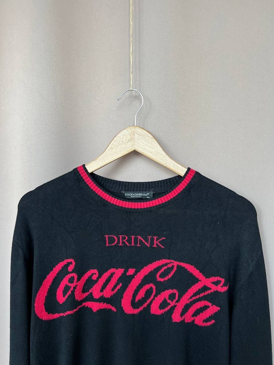 Dolce Gabbana Drink Coca Cola Wool Sweater Mens Size L/XL