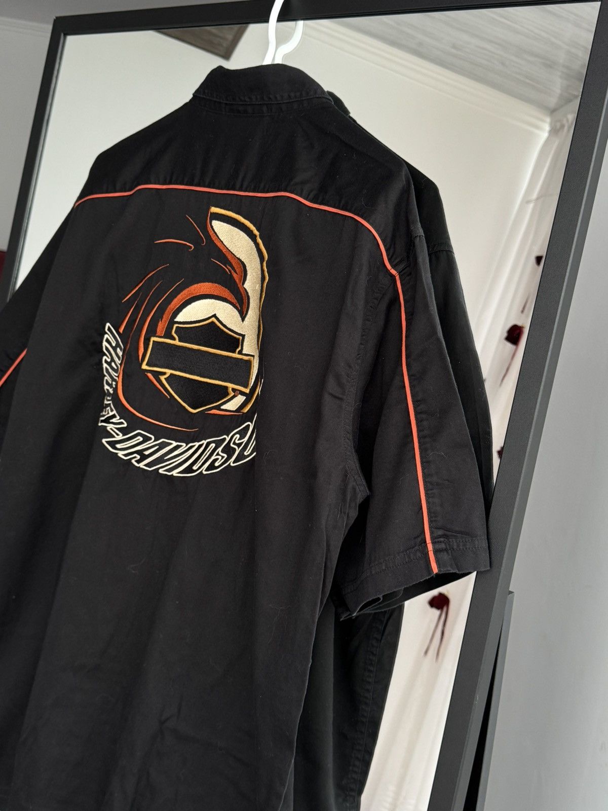 Harley Davidson Vintage Harley-Davidson Moto Short Sleeve Shirt Sz L Size US L / EU 52-54 / 3 - 10 Thumbnail