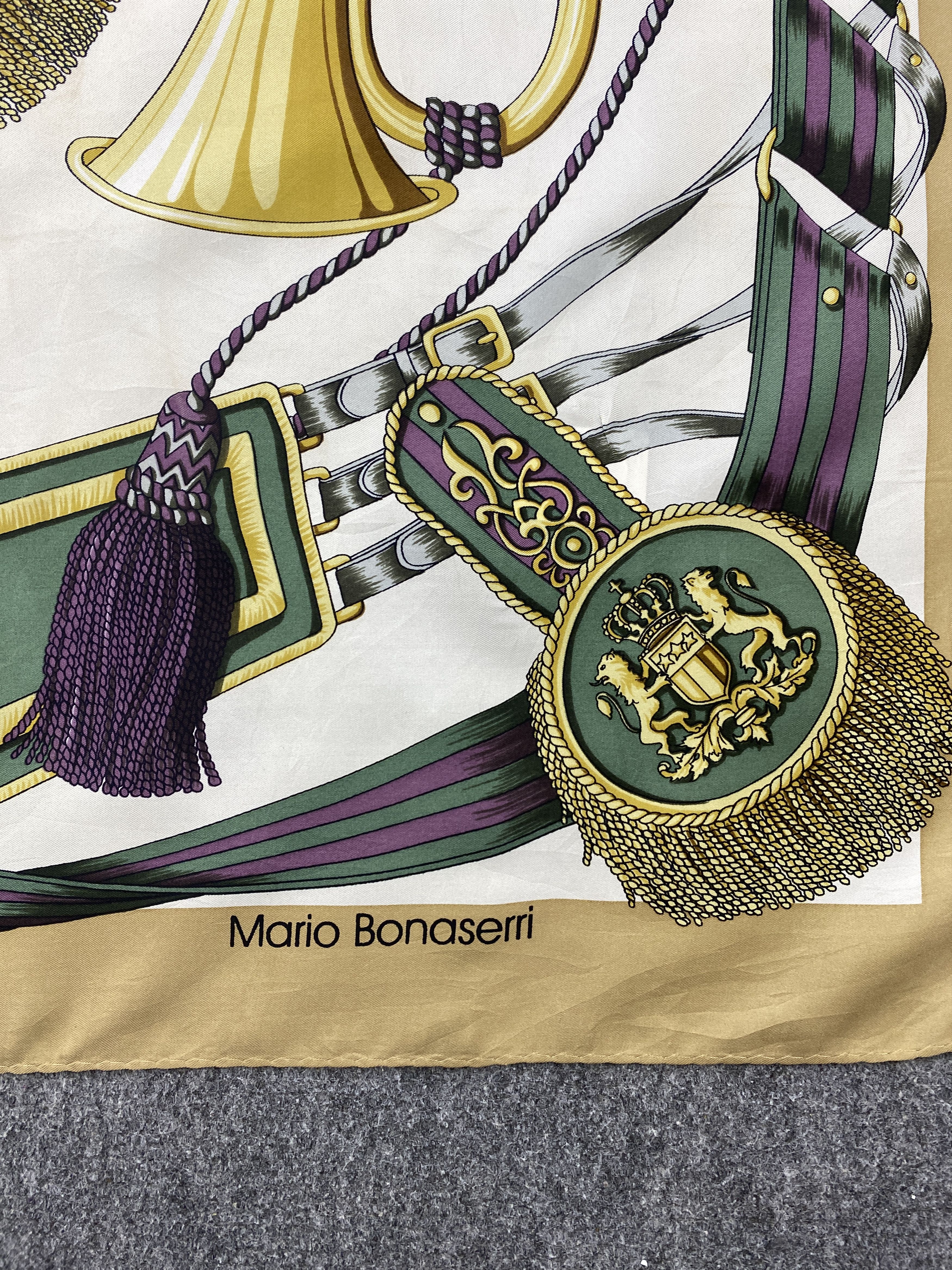 Other Vintage Mario Bonaserri Silk Scarf SN0142 Size ONE SIZE - 4 Thumbnail