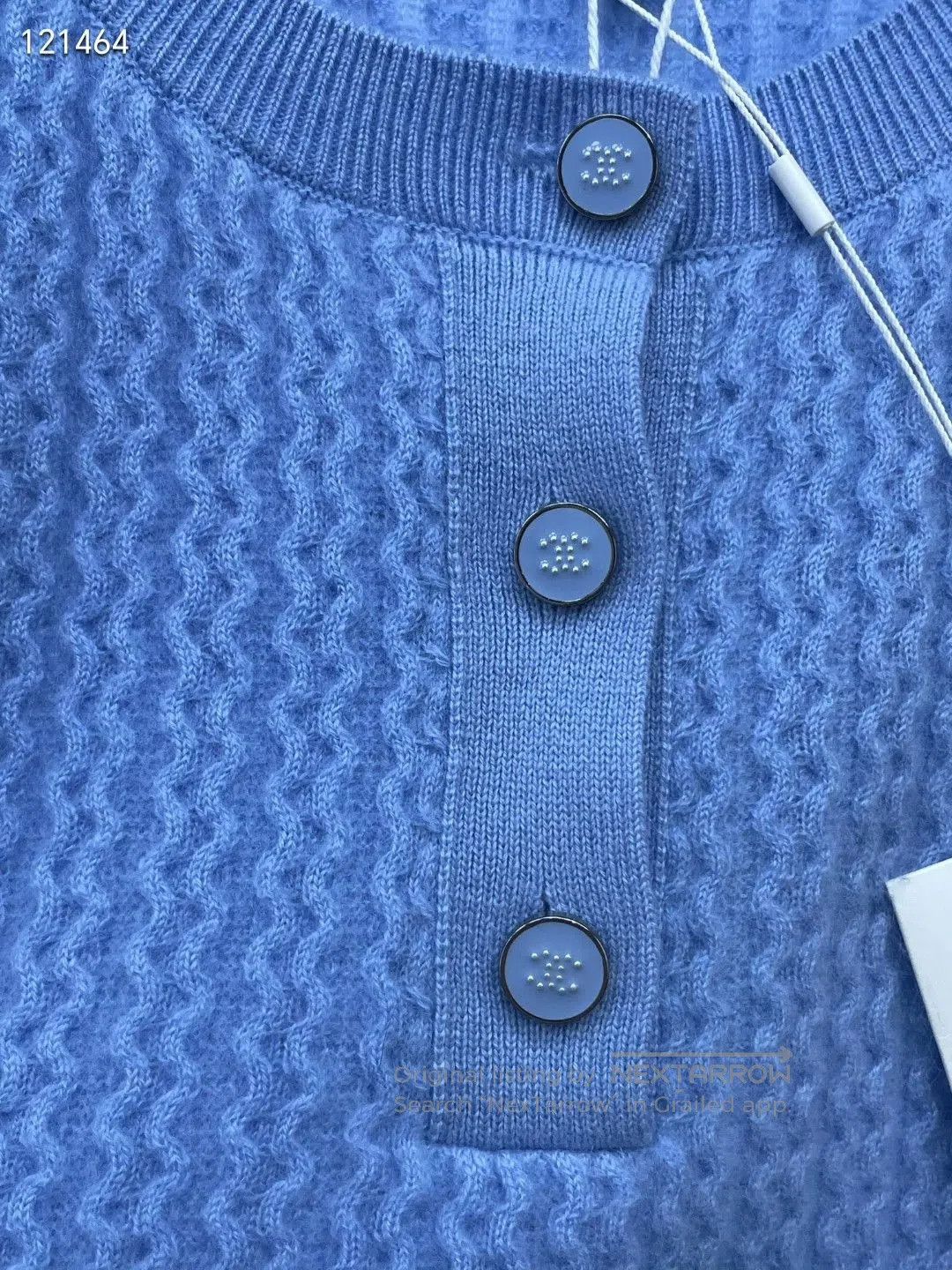 Chanel Chanel 24B Blue Knit Cashmere Vest. Size XXS / US 00 / IT 34 - 3 Thumbnail