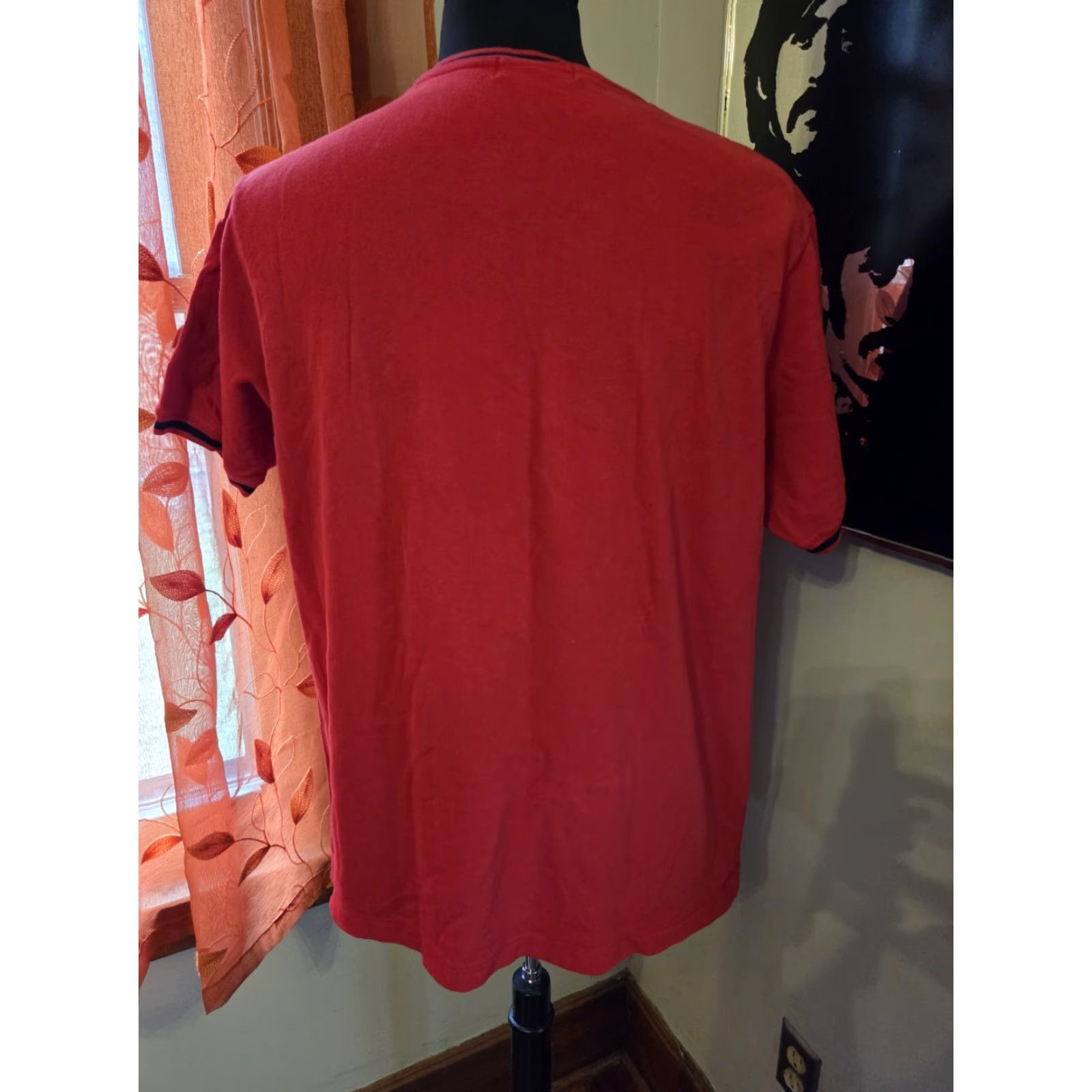 Polo Ralph Lauren Polo Ralph Lauren Shirt Men XL Red & Black Short Sleeve V-Neck Logo Embroidered 100% Cotton T-Shirt Size US L / EU 52-54 / 3 - 6 Thumbnail