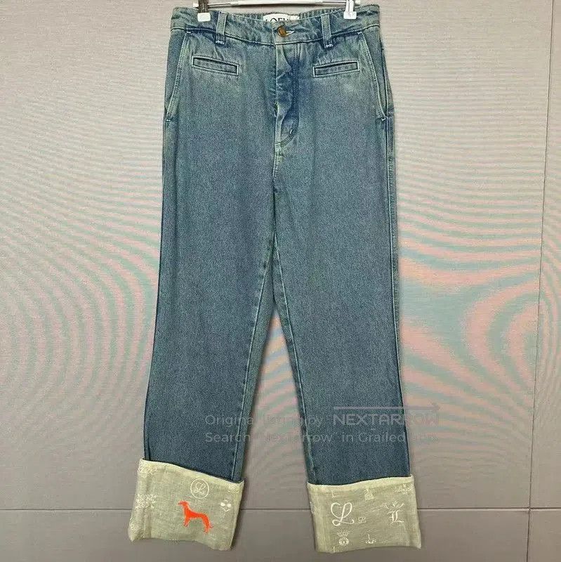 Loewe Loewe Summer Cotton Blue Denim Trousers . Size 26" / US 2 / IT 38 - 1 Thumbnail