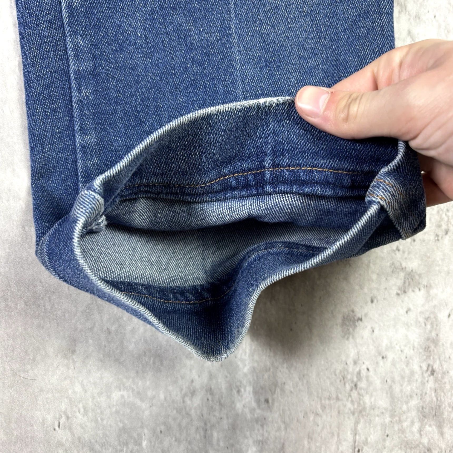 Wrangler VINTAGE Wrangler Jeans Dark Wash 38x28 Regular Fit Straight Leg 70s Cowboy Cut Mens Jeans Blue Denim Cotton USA 13MWZ Size US 38 / EU 54 - 7 Thumbnail