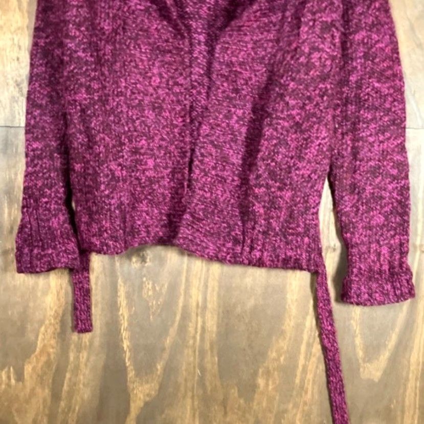 Ann Taylor Ann Taylor LOFT Womens Cardigan Sweater Pink Belted Wool Blend M Size M / US 6-8 / IT 42-44 - 3 Thumbnail