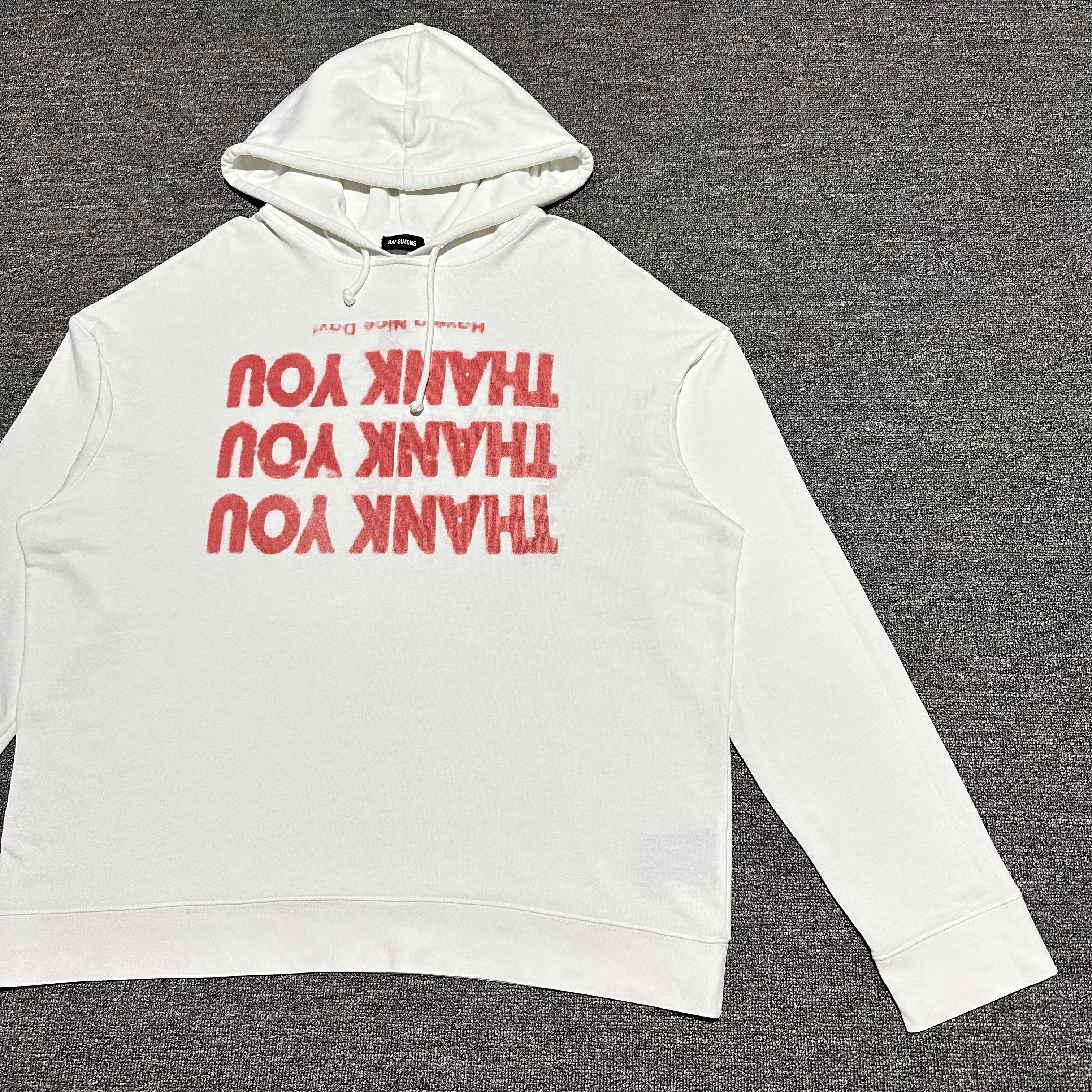 Raf Simons × Raf by Raf Simons Raf Simons Thank You Hoodie Size US L / EU 52-54 / 3 - 4 Thumbnail