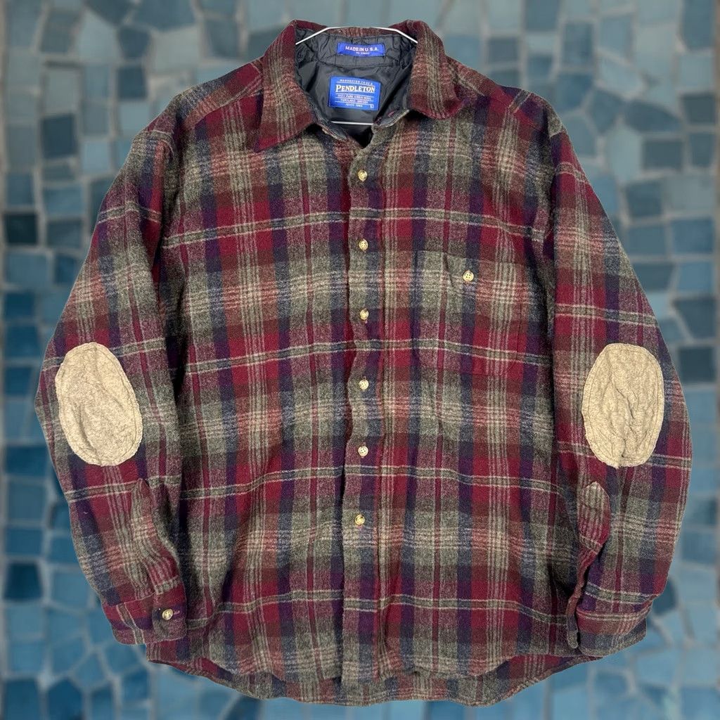 Pendleton Pendleton Shirt Men L Vintage Pure Virgin Wool Flannel Plaid Button-Up Long Sleeve Casual Workwear USA Made Size US L / EU 52-54 / 3 - 1 Thumbnail