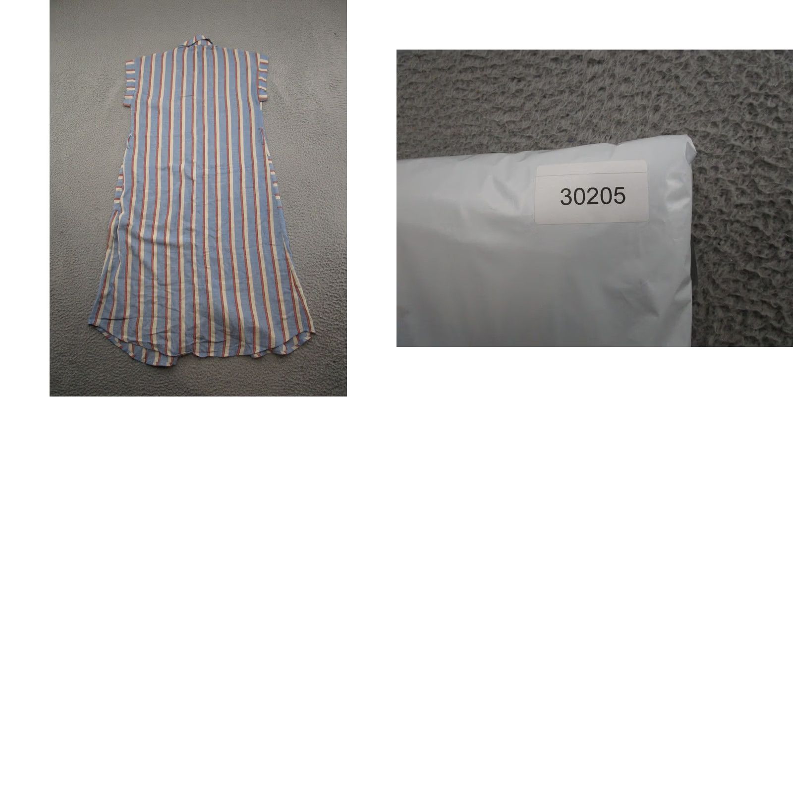 Vintage Monteau Shirt Dress Blue Striped Pockets Midi Linen Blend Size L Women’s Size L / US 10 / IT 46 - 9 Thumbnail