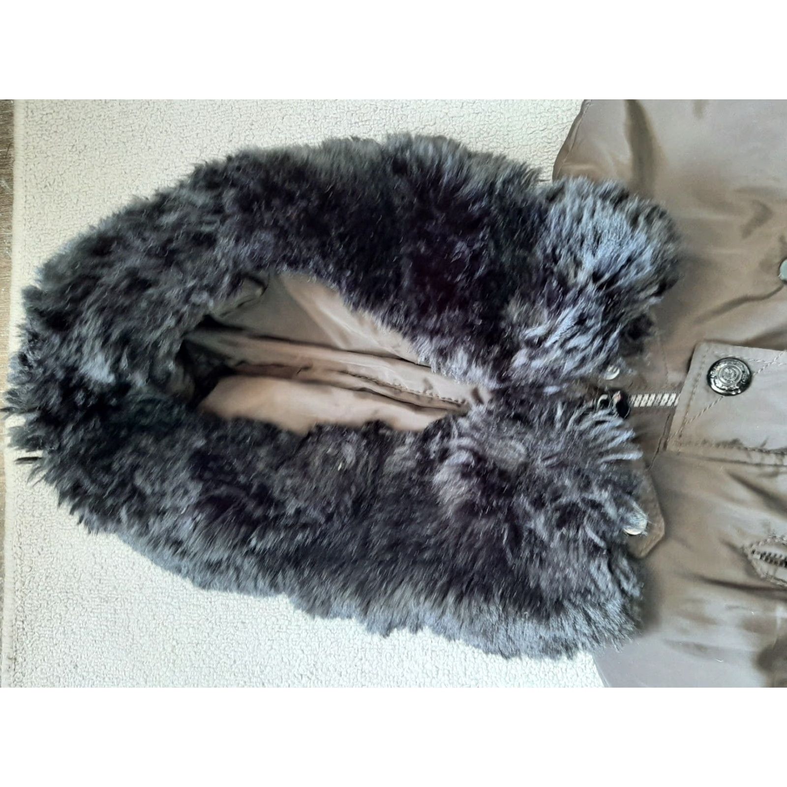 Vintage Laundry by Shelli Segal Hooded Long Winter Jacket Coat Womens XS Brown Faux Fur Full Zip Size XS / US 0-2 / IT 36-38 - 2 Thumbnail