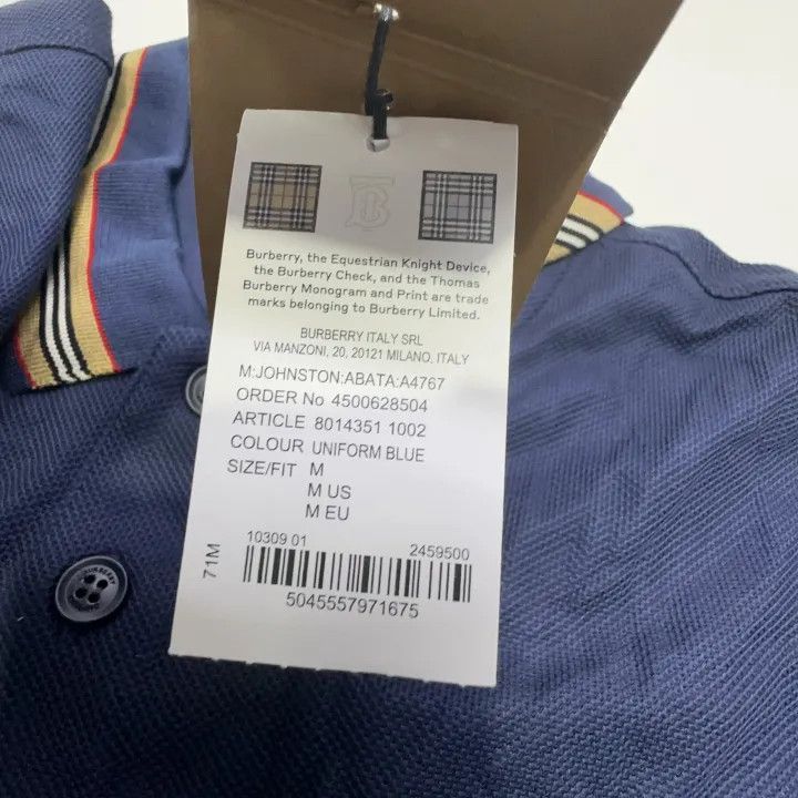 Burberry Burberry Burberry Men's Cotton Casual Polo Shirt Navy-2507 Size US M / EU 48-50 / 2 - 9 Thumbnail