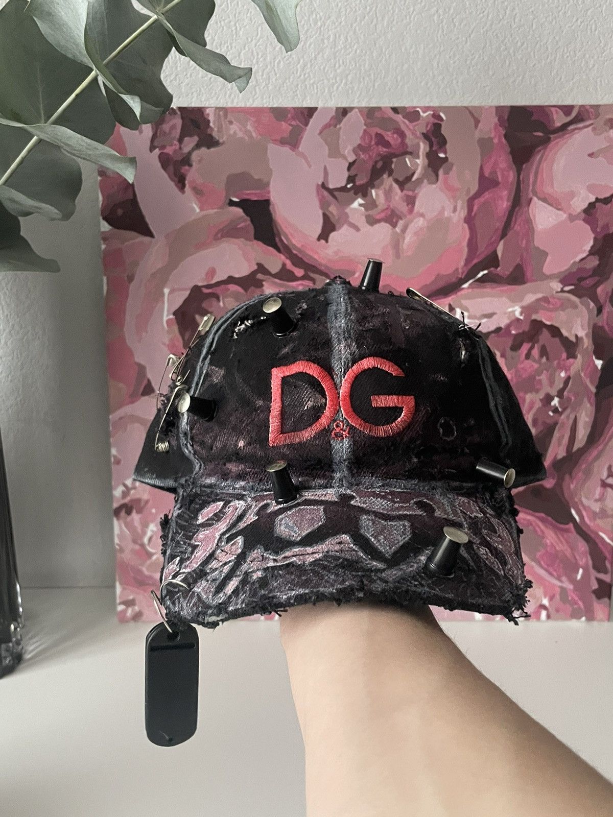 Other Avant Garde D&G Cap Custom Pin 90’s VTG Distressed Fade Pink Size ONE SIZE - 3 Thumbnail