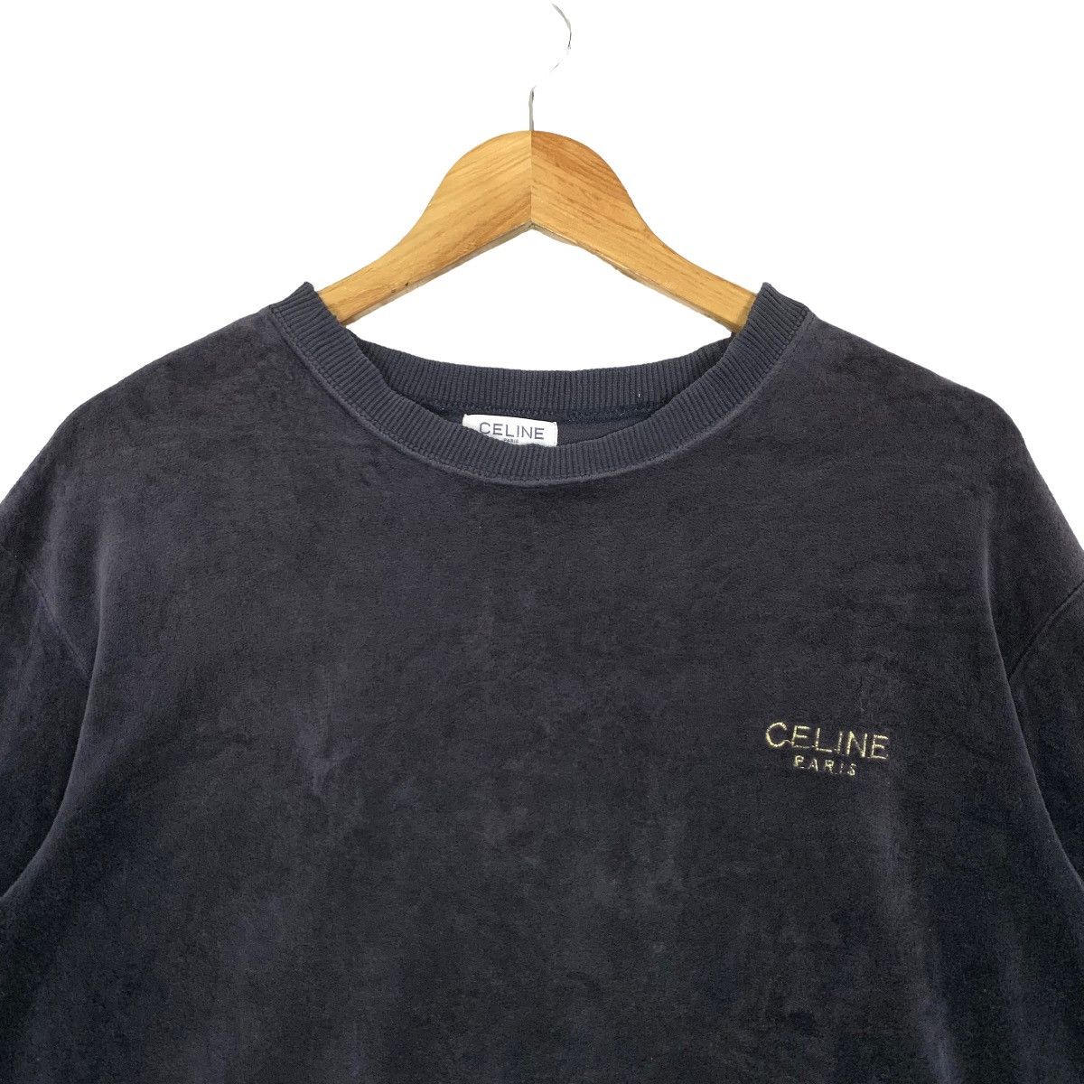 Celine Vintage Celine Paris Valvet Sweatshirt Size M Size US M / EU 48-50 / 2 - 2 Thumbnail