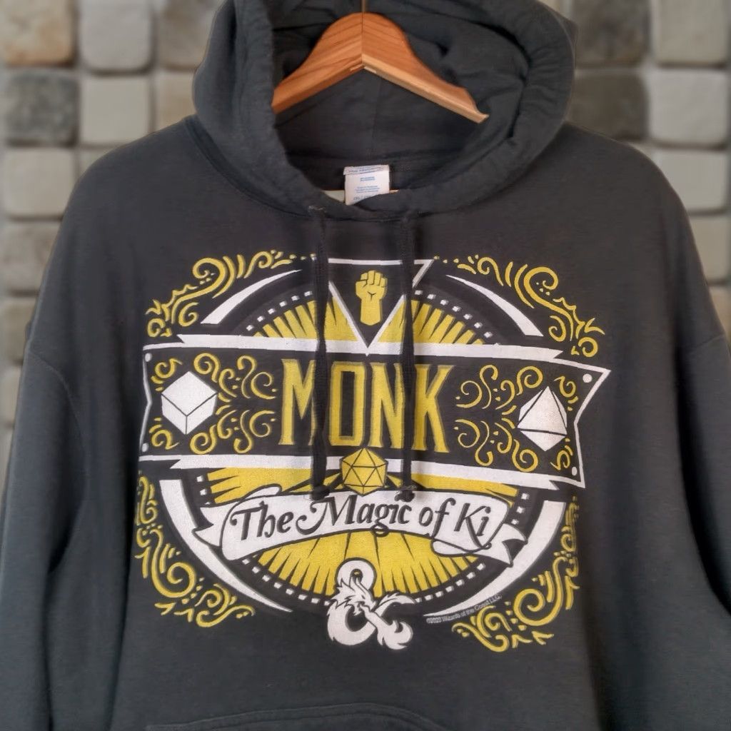 Port & Company VINTAGE Port & Company Dungeons and Dragons Monk Hoodie Men 2XL Black Graphic Gaming Size US XXL / EU 58 / 5 - 1 Thumbnail