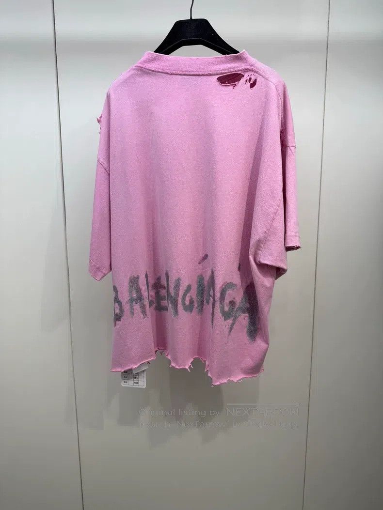 Balenciaga Balenciaga Pink Graffiti Short Sleeve Size US S / EU 44-46 / 1 - 1 Thumbnail