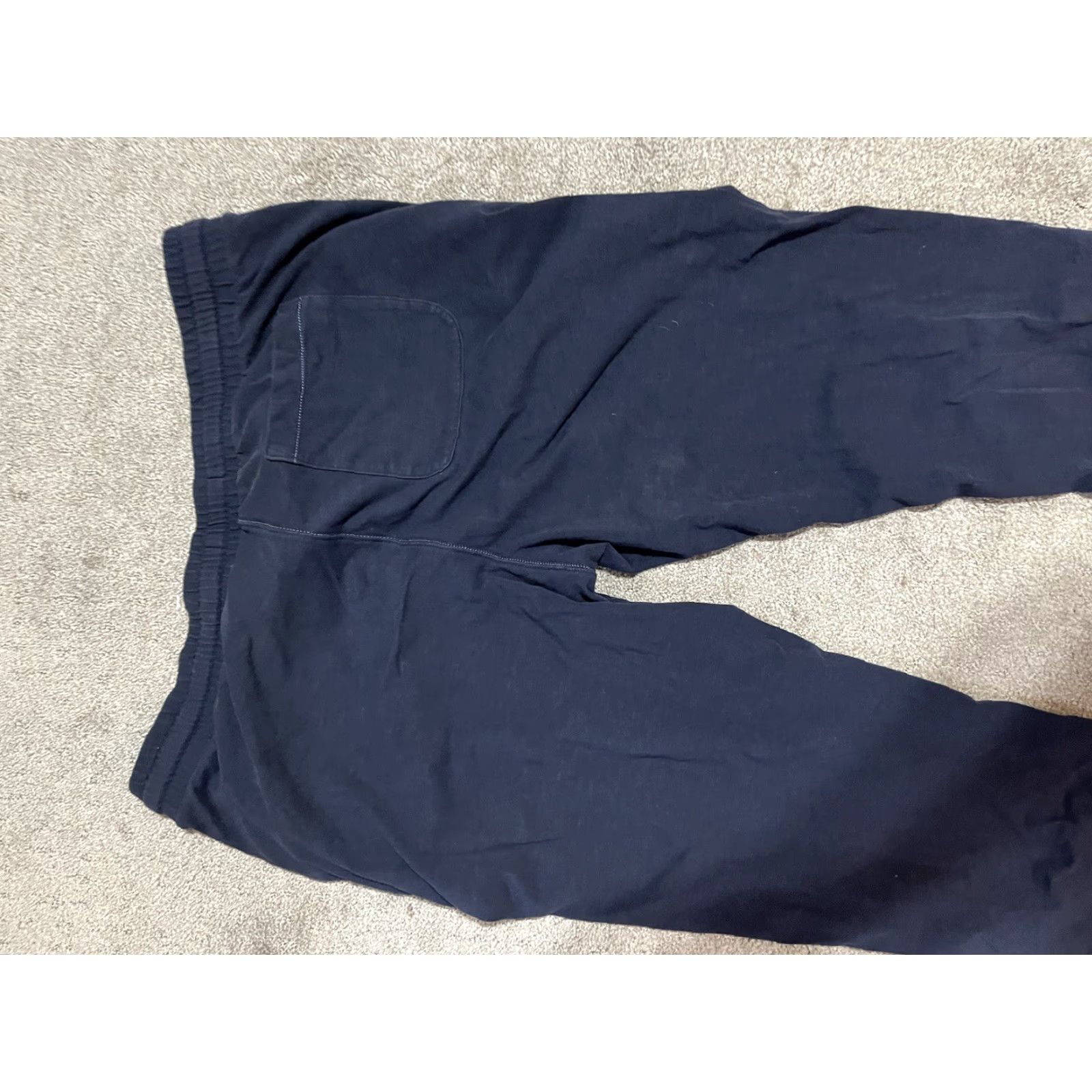 Banana Republic Banana Republic Sweatpants Mens Large Navy Blue Fleece Sweatpants Drawstring Pockets Athletic Tapered 26 In Inseam Size US 33 - 4 Thumbnail