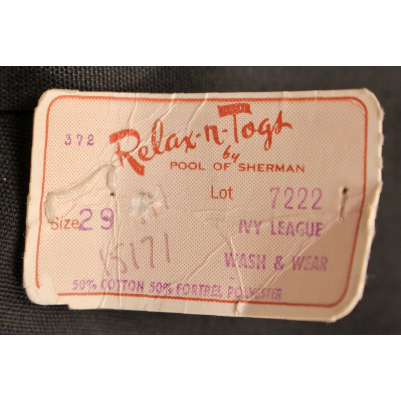 Vintage VINTAGE Relax N Togs Men's VTG 1960s NOS Grey Tapered Drop Loop Pants 29x37 60s Trousers Mens Size US 29 - 5 Thumbnail
