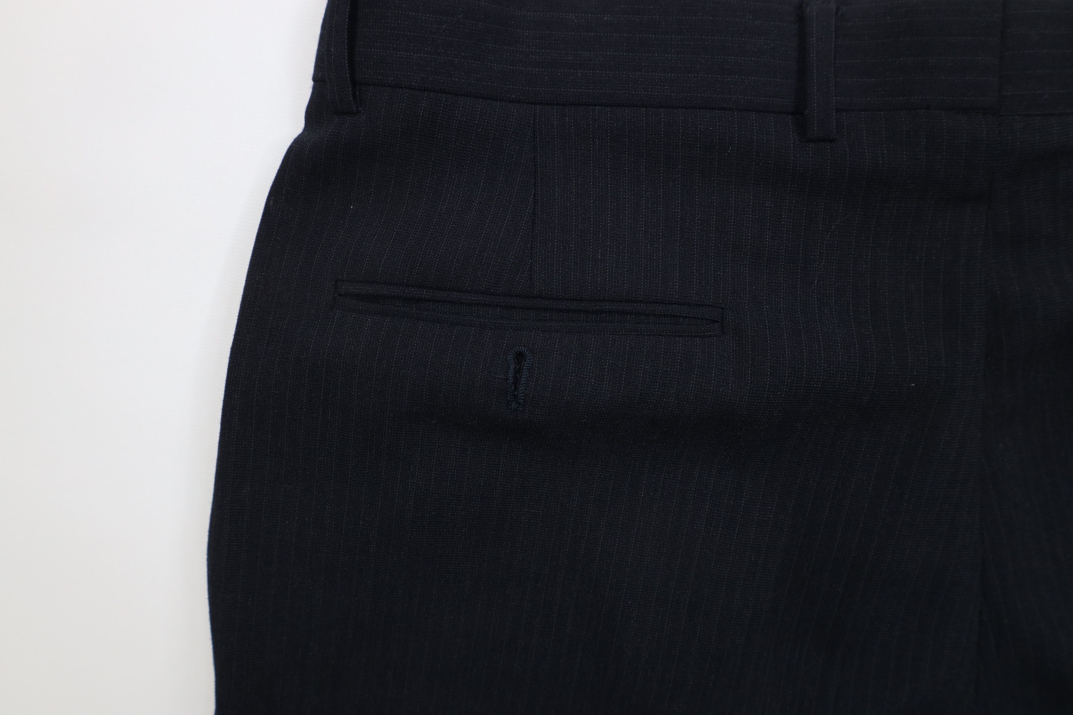 Vintage Vintage 90s Streetwear Pinstriped Wide Leg Chino Pants Black Size US 36 / EU 52 - 11 Thumbnail