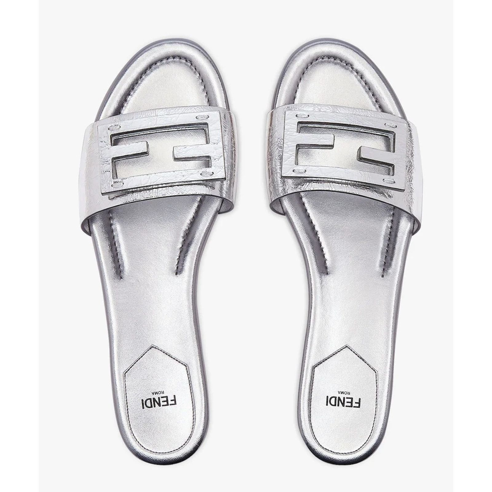 Fendi Fendi Baguette Leather FF Monogram Mule Slide Sandal 39 Size US 9 / IT 39 - 1 Thumbnail